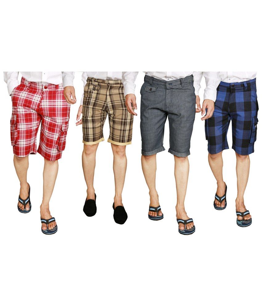 S.A. True Fashion Cute Multicolour Combo Of 4 Shorts For Men Buy S.A