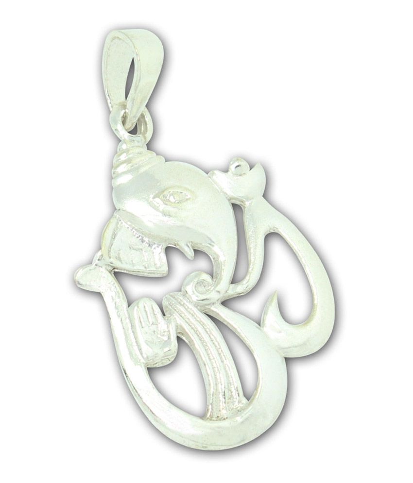 Pehchan Lord Ganesha Om Designer German Silver Pendant available at snapdeal for Rs.186