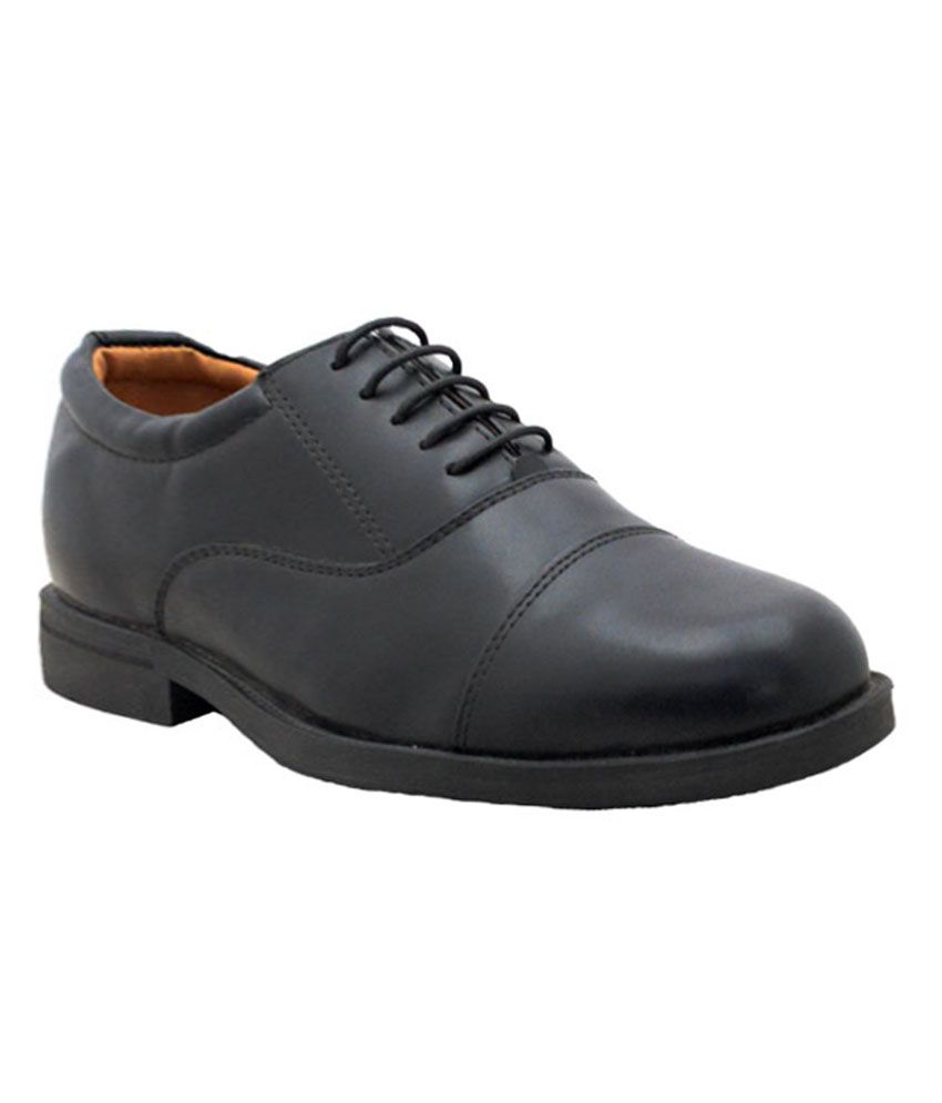 Bata Black Leather Lace Up Formal Shoes 