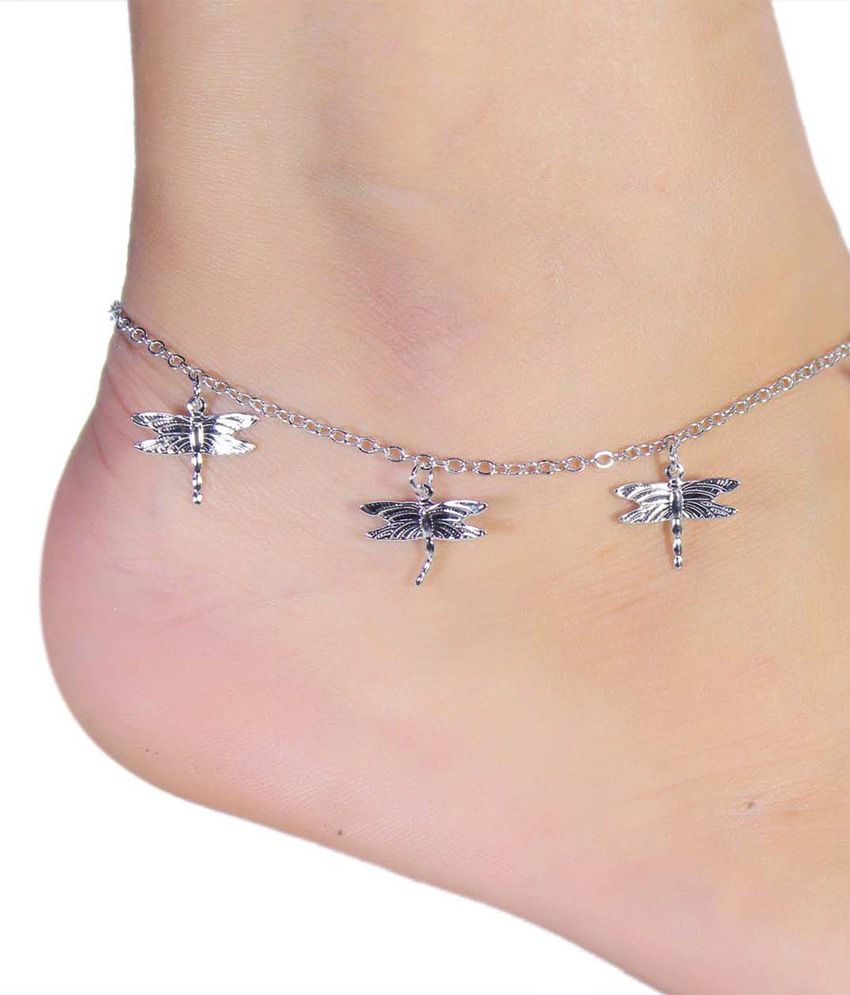 39% OFF on Muchmore Beautiful Butterfly Design Silver Anklet/payal ...
