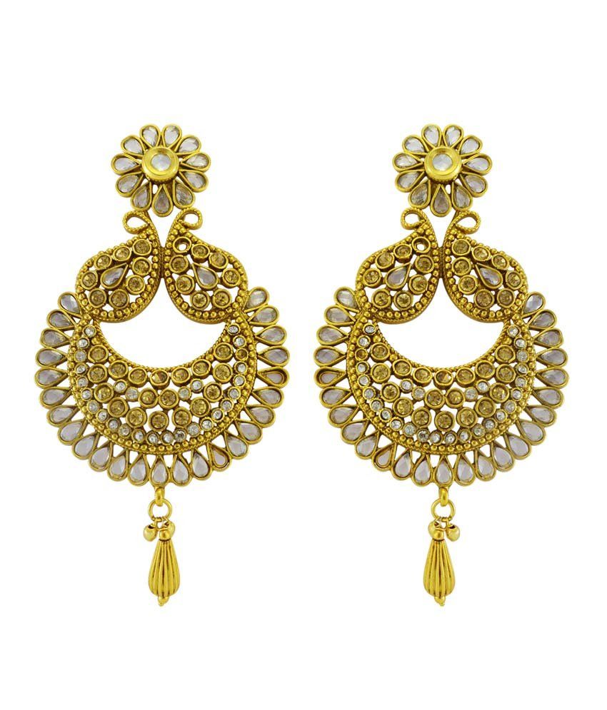Earrings Pack Snapdeal Earrings Gold Buy Happy Stoning Multi Color