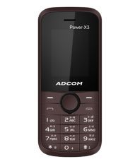 Adcom X3 (Power) Dual Sim Mobile-Brown & Black