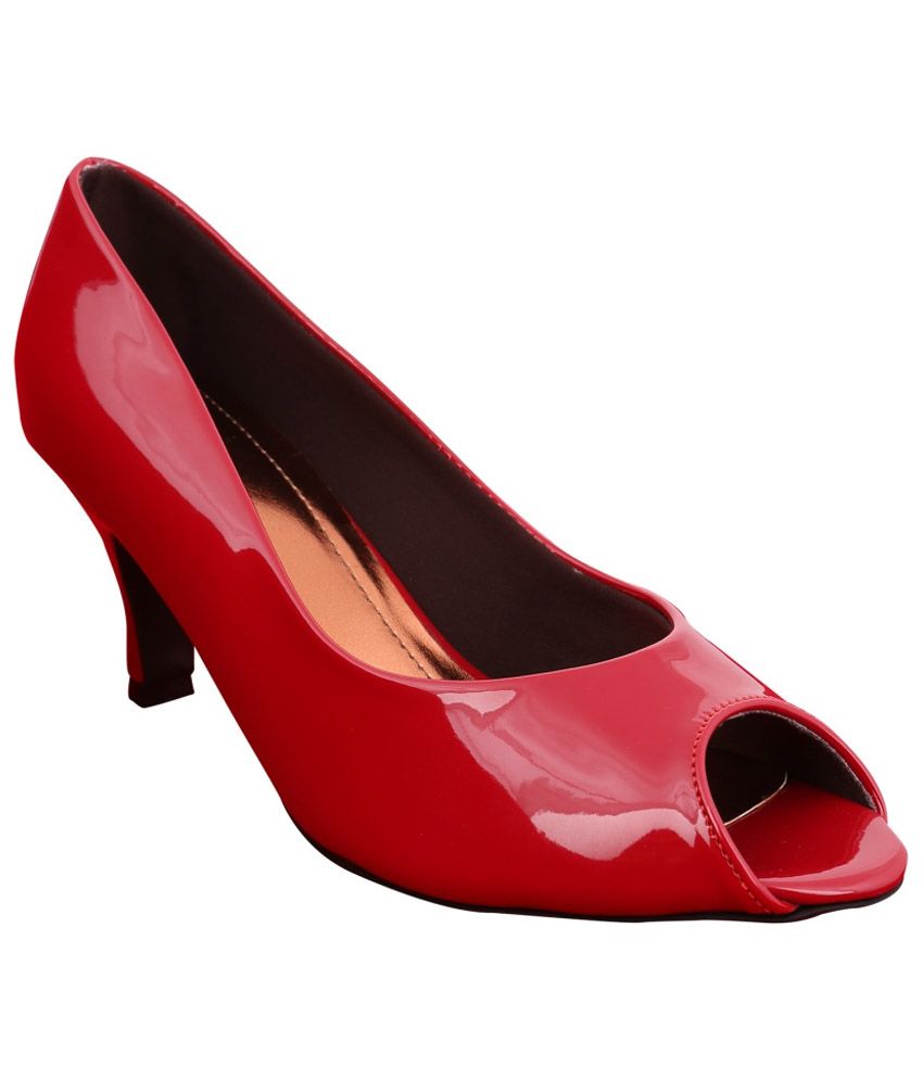 Exotique Red Kitten Pumps
