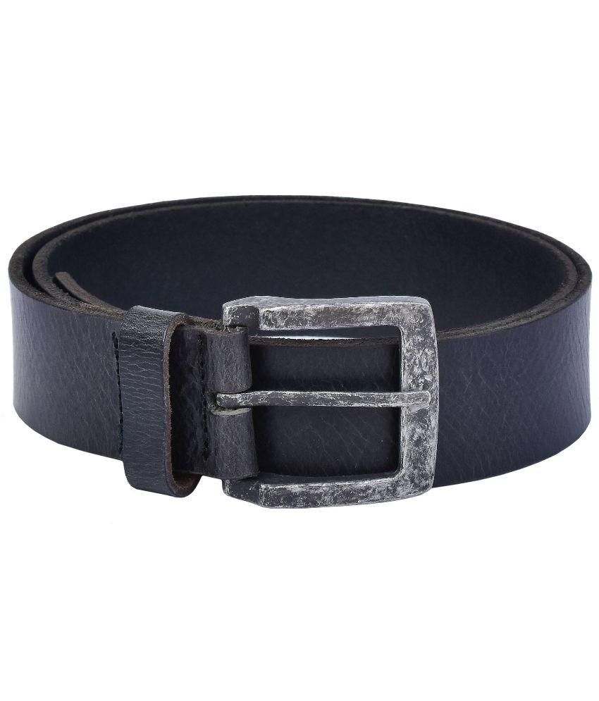 Lafaas Black Leather Casual Belt For Men