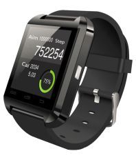 Dashmesh Cases U8 Black Bluetooth Smart Watch