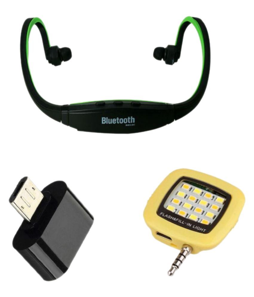 T.G. BS 19C Over-The-Ear Bluetooth Headset With USB LED Light And OTG Pendrive