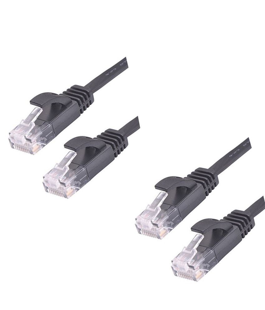 Storite Rj45 Cat5 Flat Ethernet Network Lan Router Cable-2 Pack available at snapdeal for Rs.239