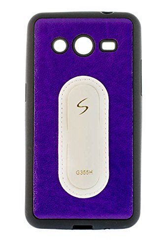 Video Tronix Generic Dual Color Stand Silicon Back Case Cover Pouch For Samsung Galaxy Core 2 G355h P available at snapdeal for Rs.349