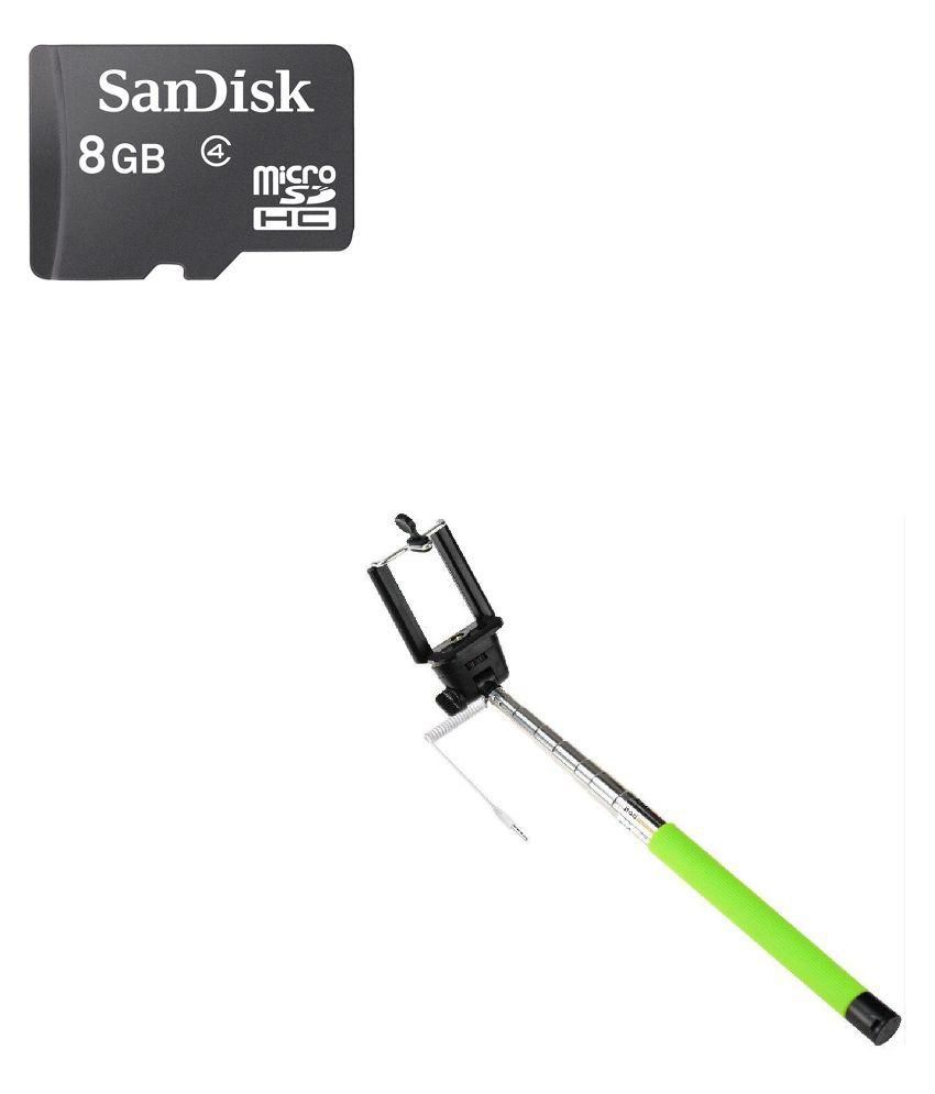 Sandisk 8 Gb Class 4 Memory Card With Selfie Stick available at snapdeal for Rs.410