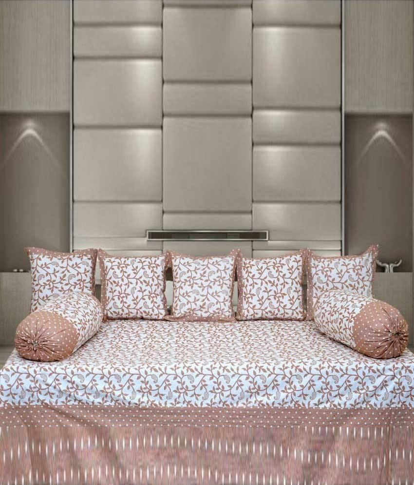 Singhs Villas Decor Single Cotton Abstract Diwan Set available at snapdeal for Rs.549