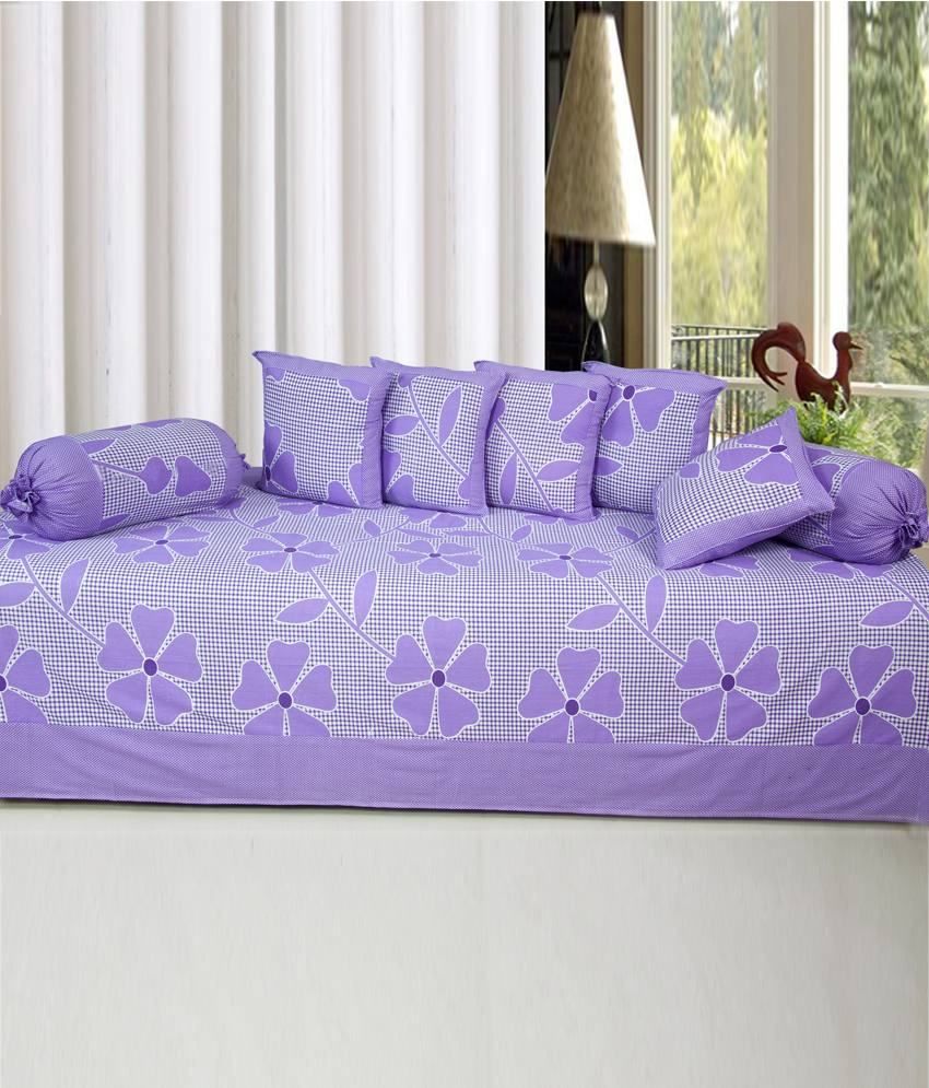 Singhs Villas Decor Single Cotton Abstract Diwan Set available at snapdeal for Rs.499