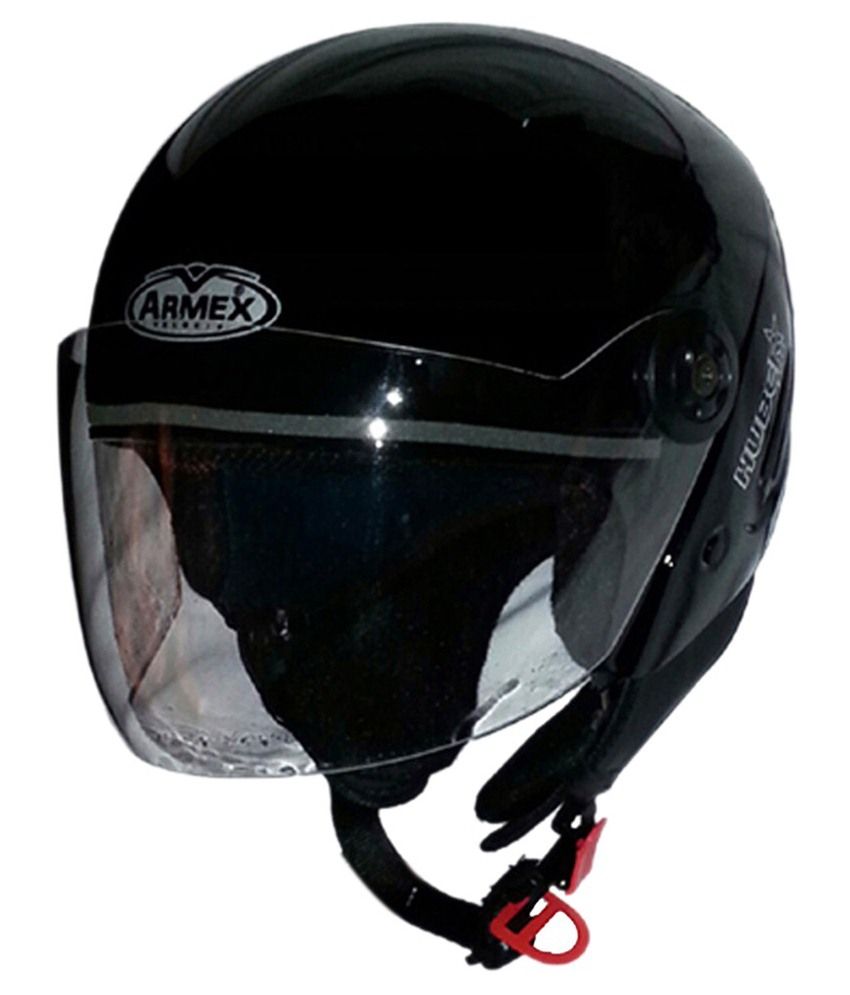 Armex Helmet Black Open Face Helmet