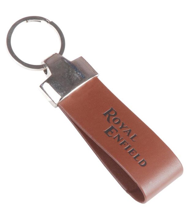 Amr Brown Leather Royal Enfield Keychain