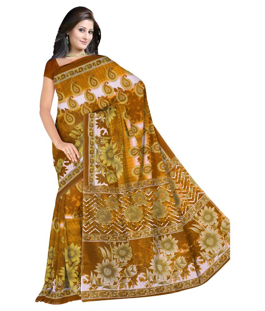 Fostelo Yellow Kota Doria Saree available at snapdeal for Rs.239