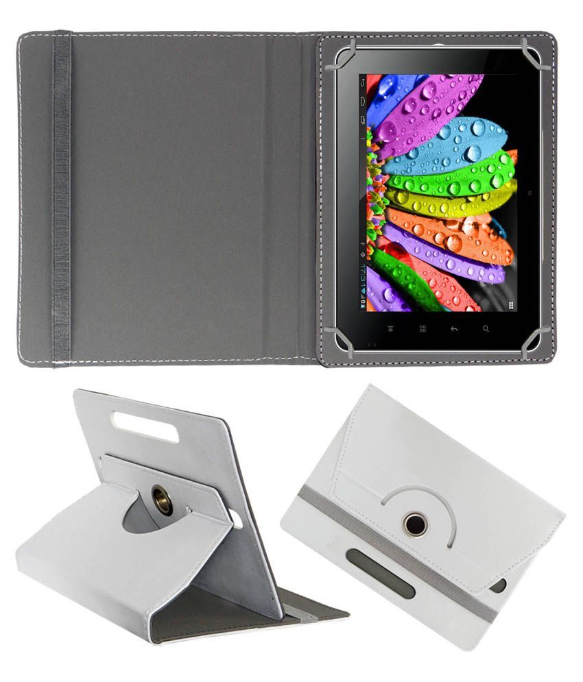 Acm Rotating 360 Degree Case For Swipe Ace Tablet Stand Cover White