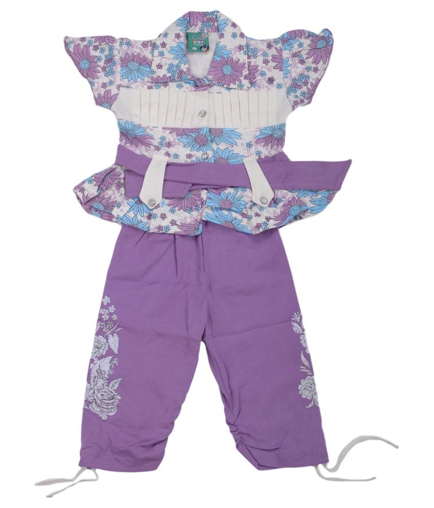 Tavara Purple Cotton Top And Skirt available at snapdeal for Rs.217