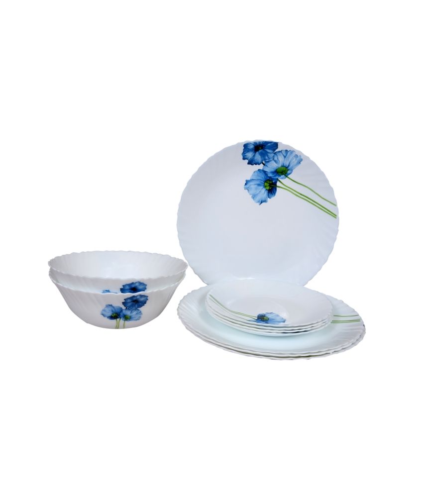 La Opala Blue Poppies Dinner Set (set Of 10) available at snapdeal for Rs.173