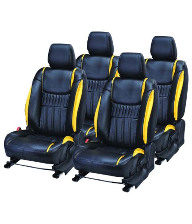 57% OFF on Elaxa Black Pu Leatherite Car Seat Cover For Maruti Baleno
