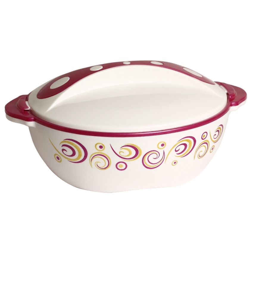 Pinnacle White And Pink Stainless Steel 500 Ml Casserole available at snapdeal for Rs.225