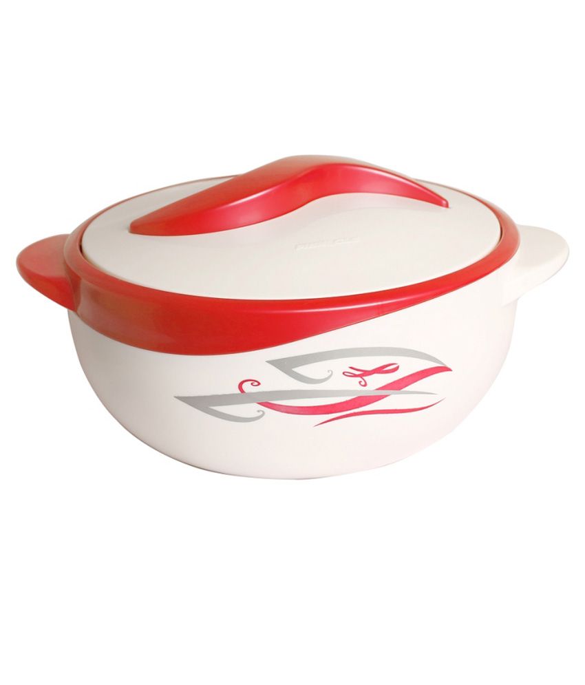 Pinnacle White And Red Stainless Steel 1000 Ml Casserole available at snapdeal for Rs.240