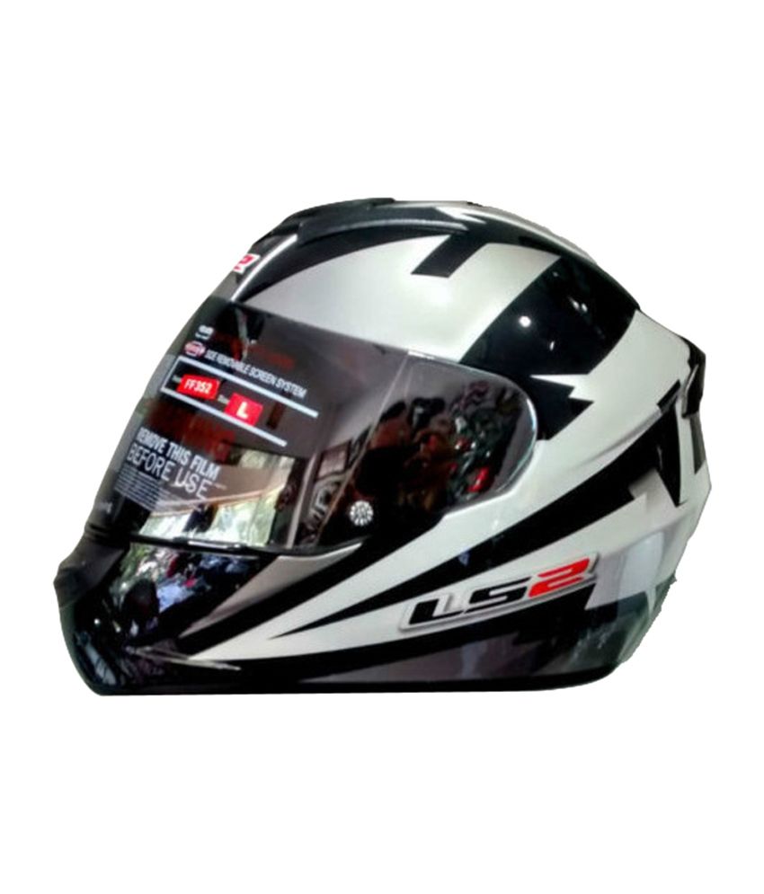 Ls2 White & Black Full Face Helmet