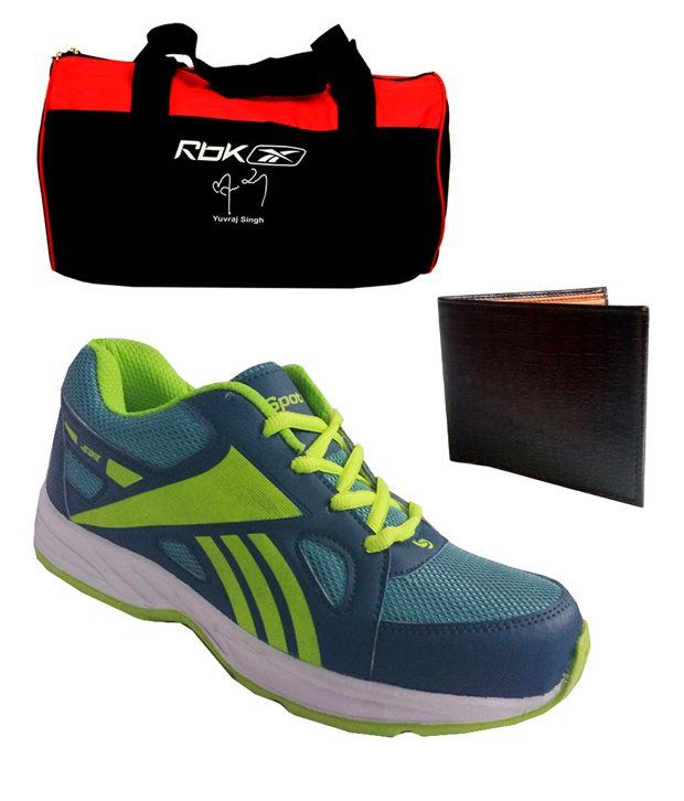 Spot On Men's Sport Running Shoes Reebok Gym Bag And Wallet Combo available at snapdeal for Rs.859