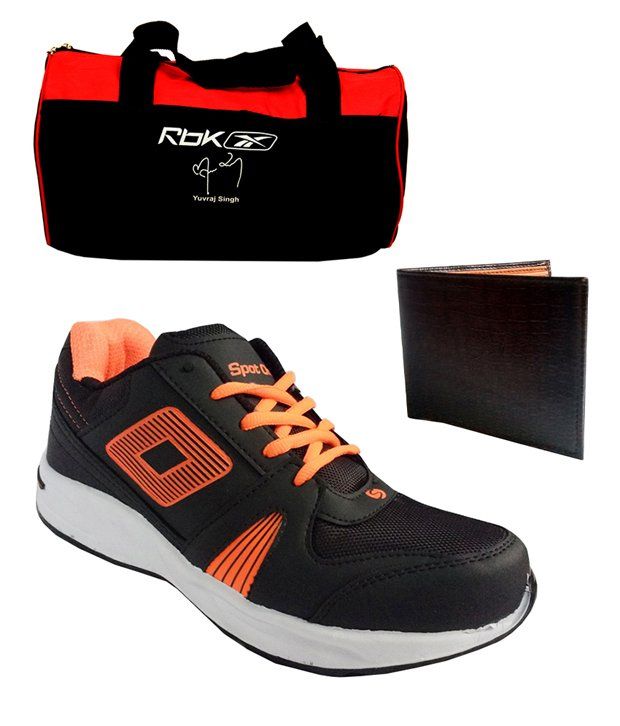 Spot On Men's Sport Running Shoes Reebok Gym Bag And Wallet Combo available at snapdeal for Rs.860