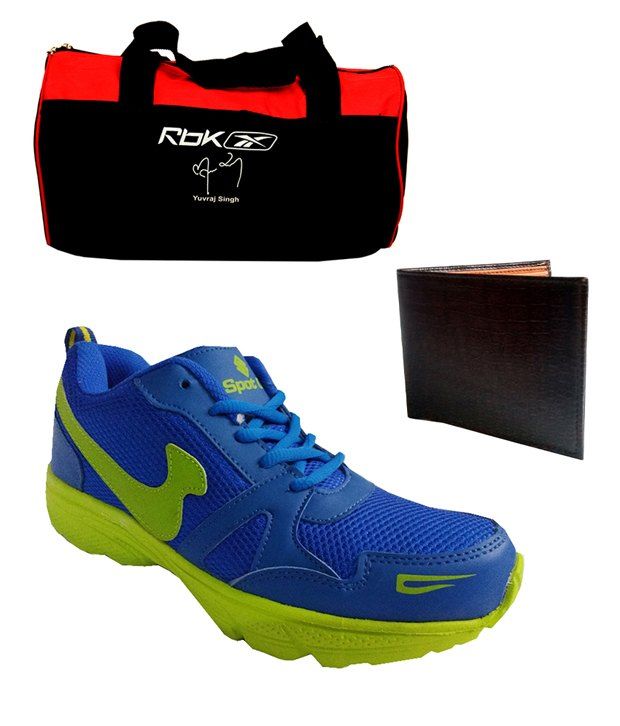 Spot On Men's Sport Running Shoes Reebok Gym Bag And Wallet Combo available at snapdeal for Rs.860