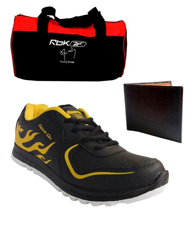 Spot On Men's Sport Running Shoes Reebok Gym Bag And Wallet Combo available at snapdeal for Rs.859