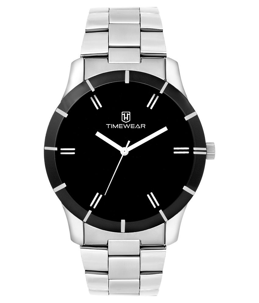 H Timewear Silver Wrist Watch Price in India Buy H Timewear Silver