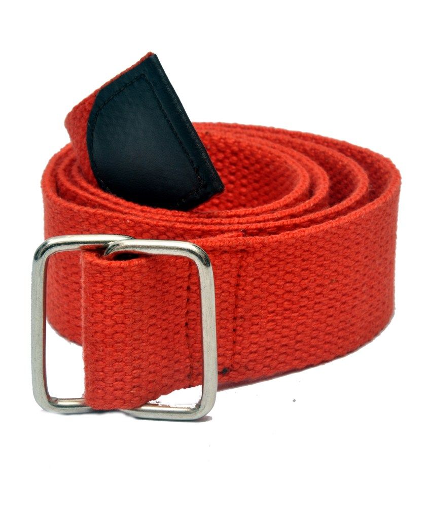 red canvas belt