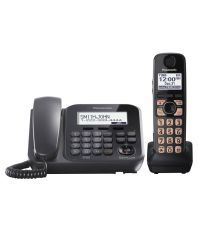 Panasonic Kx-tg4771 Cordless Landline Phone Black Landline Phone