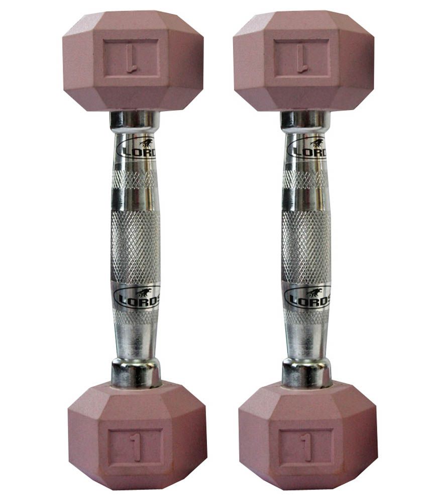 Lords Pink 1 Kg Hex Dumbbells - Set Of 2 available at snapdeal for Rs.999
