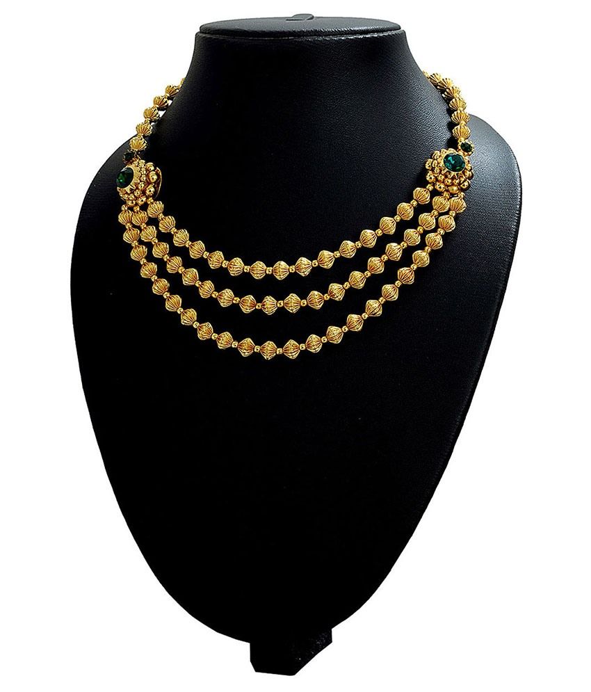 Womens Trendz Jav Mani Triveni Haar Gold Plated Necklace available at snapdeal for Rs.1270