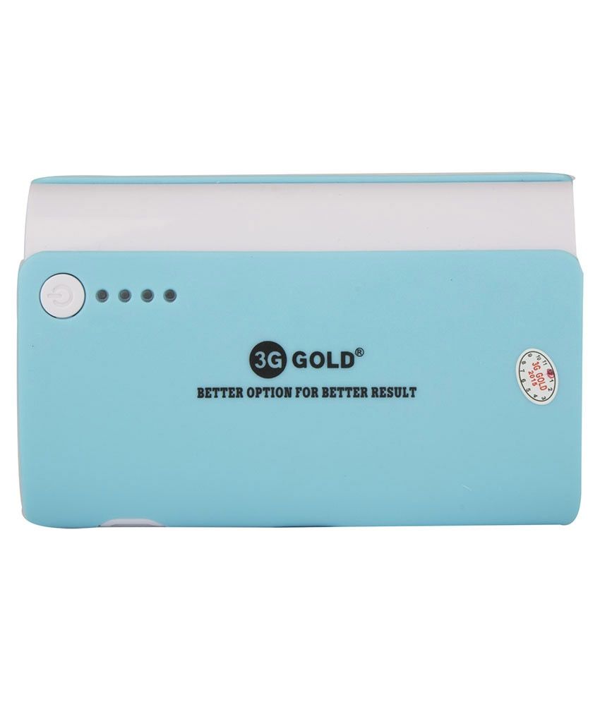 3g Gold 3g-806 Usb Portable Power Bank Charger 10000 Mah - Blue available at snapdeal for Rs.1025