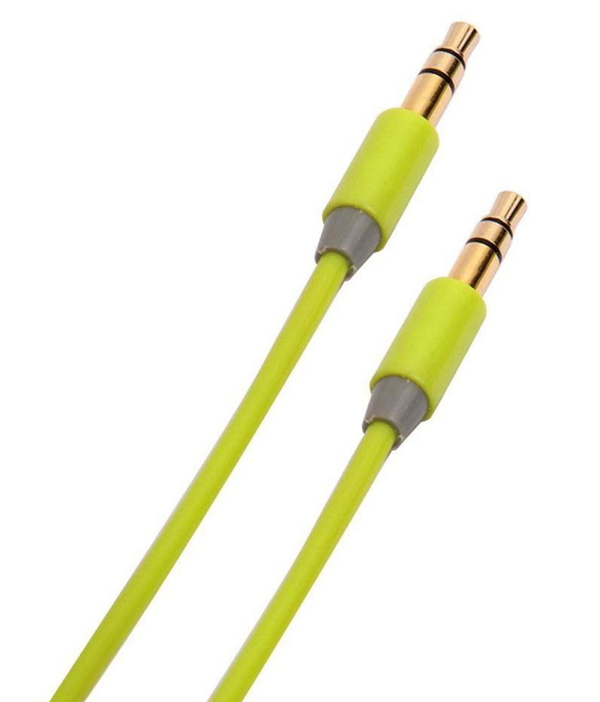 Shopaddict Griffin 3.5mm Male To Male Flat Aux Cable For Mobiles / Ipod / Car Audio Mix Colors - Multicolour available at snapdeal for Rs.212