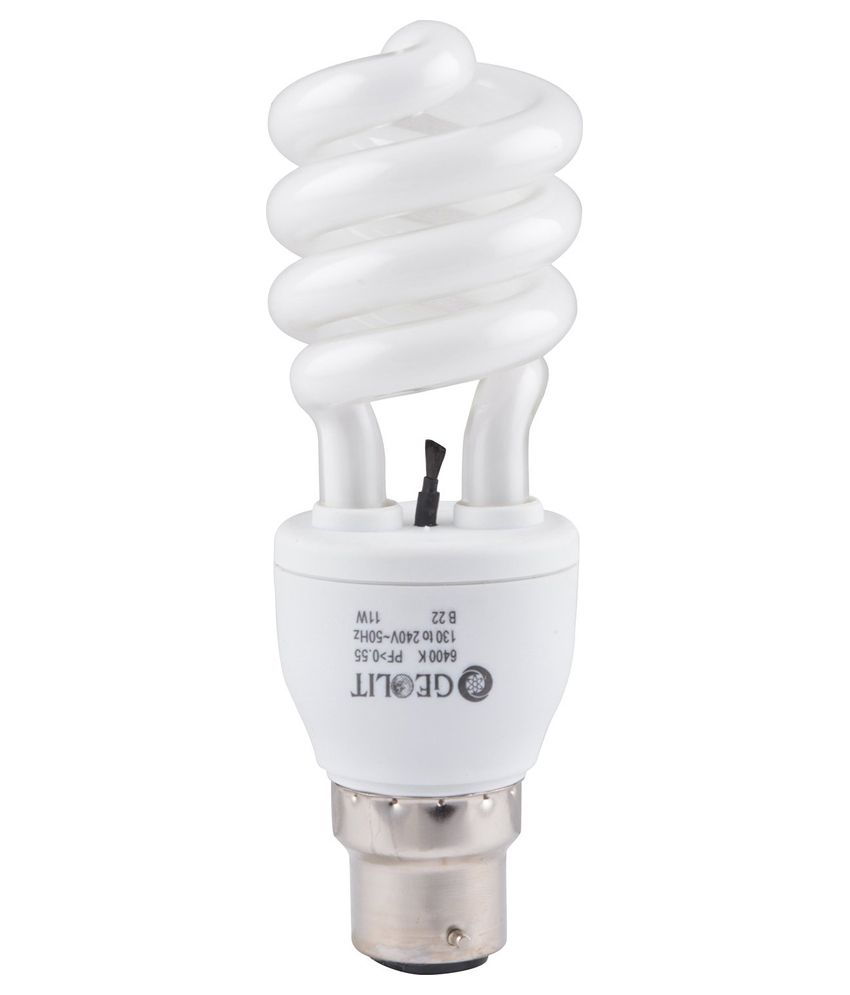 Geolit Gl10 White Glass 11 Watts Fluorescent Cfl Bulb available at snapdeal for Rs.313