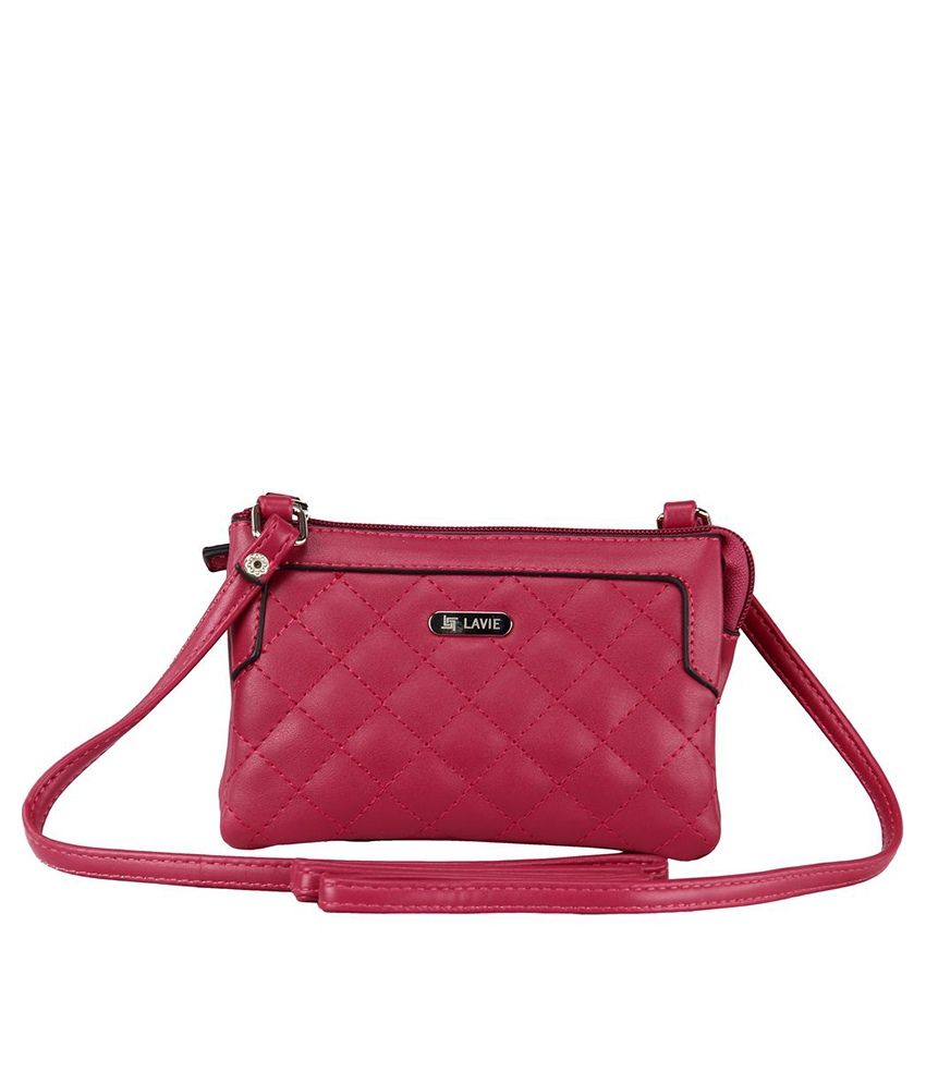 Lavie Maroon Synthetic Sling Bag available at snapdeal for Rs.880