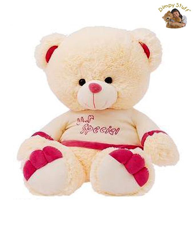 Dimpy Stuff Cute Cream Teddy Bear With U R Special T-shirt Soft Toy-52 cm available at snapdeal for Rs.869