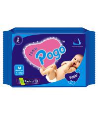 New Pogo White Cotton Diaper - Pack Of 2 Piece