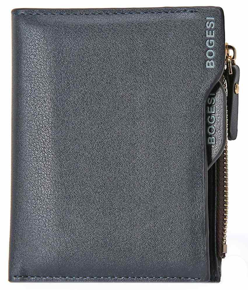 Bogesi bifold Blue Wallet for Men: Buy Online at Low Price in India - Snapdeal