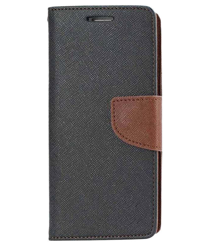 Denicell Flip Cover For Samsung Galaxy Star Pro S7262 With Screen Guard - Black And Brown available at snapdeal for Rs.429