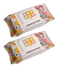 Mee Mee Wipes White Pack Of 2