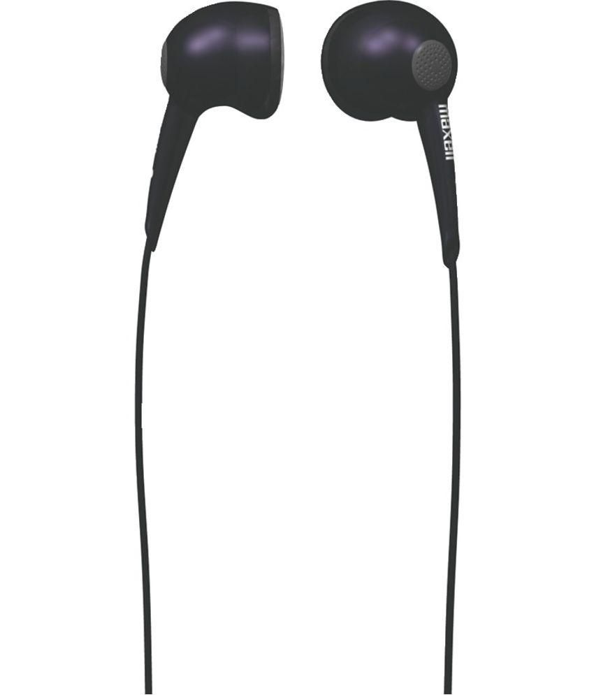 Maxell Eb-jelleez In Ear Wired Earphones Without Mic Black available at snapdeal for Rs.99
