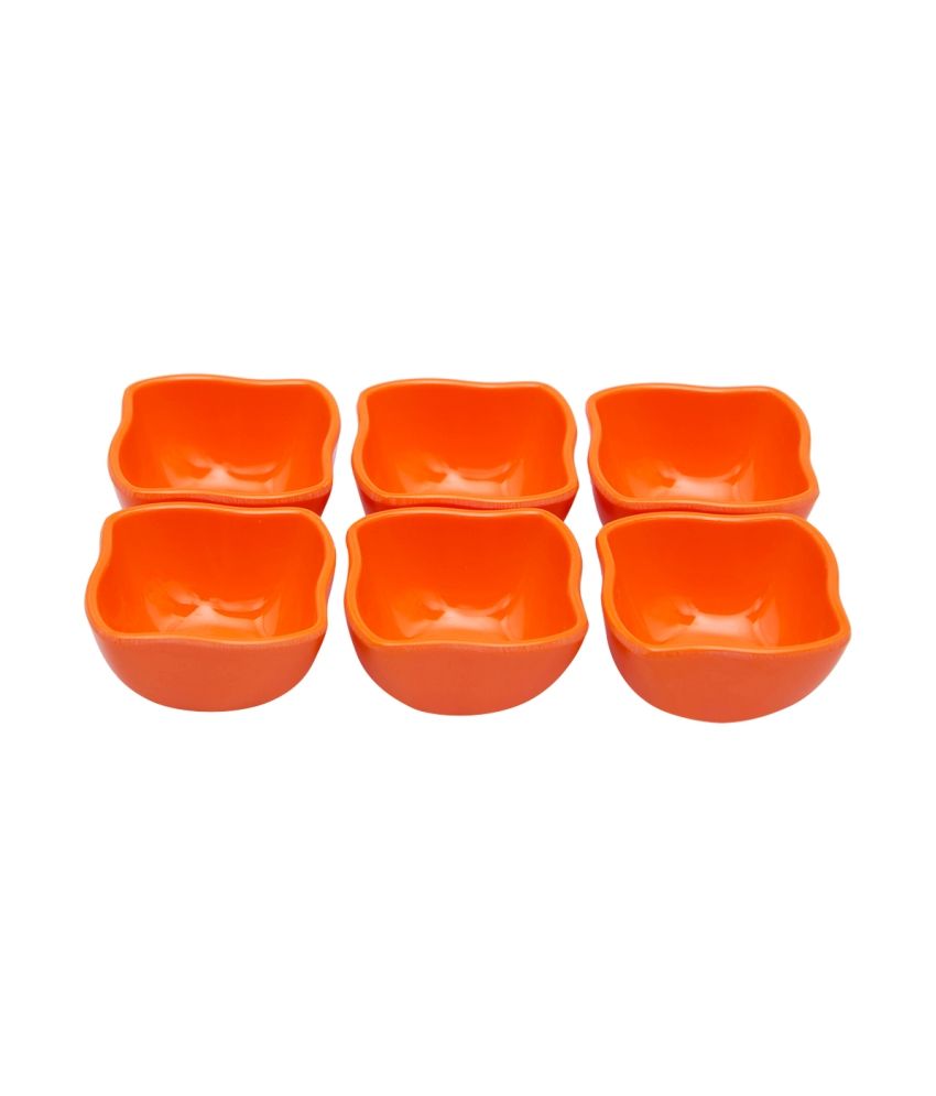 Iveo Orange Quadra Chatni Bowl (set Of 6) available at snapdeal for Rs.342