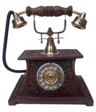 Handicraft Vintagephone500 Corded Landline Phone Brown