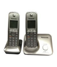 Panasonic Cordless KX-TG3712SXN Fixed Line Telephone Set Combo (Silver)