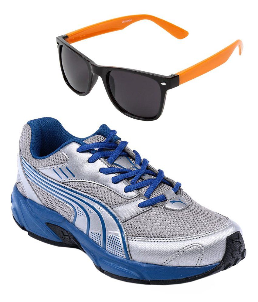 Puma Pluto Dp Gray Running Shoes With Lotto Sunglasses Combo available at snapdeal for Rs.3235