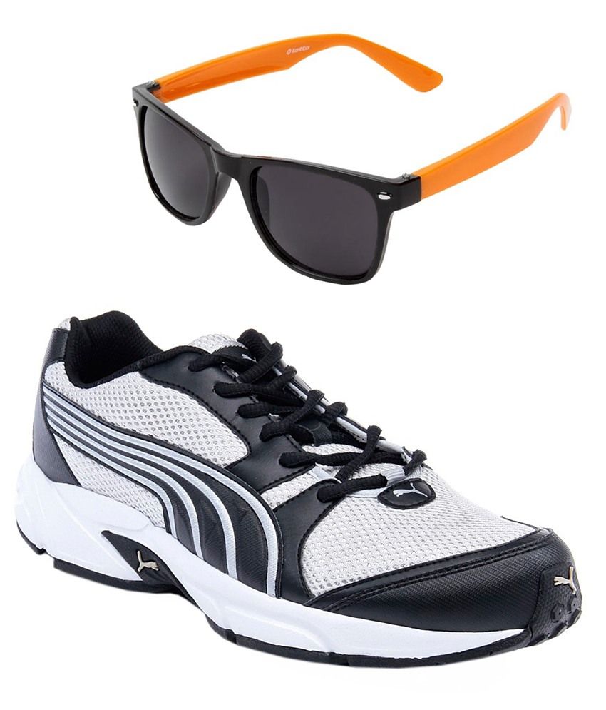 Puma Neptune White Running Shoes With Lotto Sunglasses Combo available at snapdeal for Rs.2491