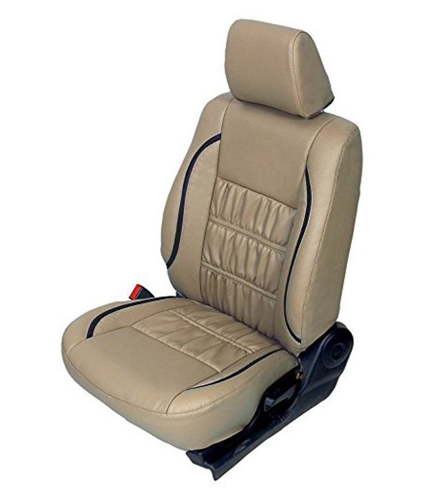 Elaxa Beige Leatherite Car Seat Cover For Hyundai Grand